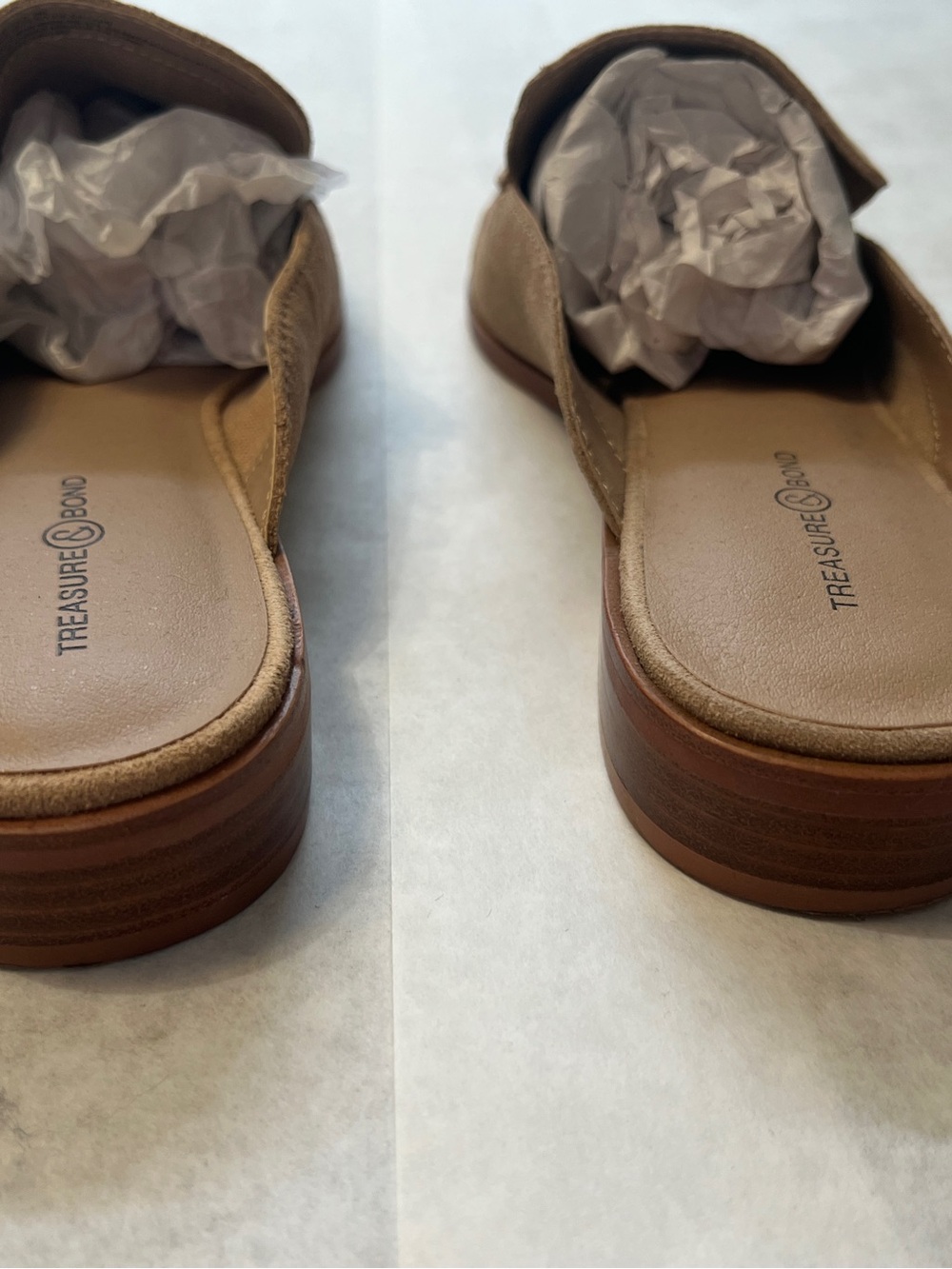 Treasure & Bond Women's Suede Mules in Tan - Picture 2 of 5